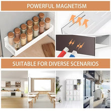 Magnetic Spice Storage Rack Organizer for Refrigerator and Oven Black