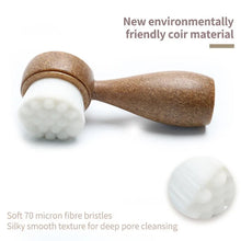 Coconut Shred Handle Facial Brush Double Sided Cleanser Blackhead