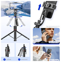 MEUYAG Selfie Stick Tripod with 1708mm Long Monopod Fill Light