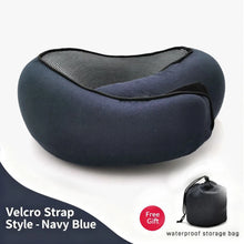 Memory Foam U-Shaped Pillow, Foldable Neck for Travel, Airplane Trips
