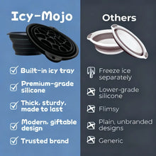 1PC Portable Foldable Silicone Ice Basin with Built-in Tray for