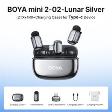 BOYA Mini 2 Wireless Lavalier Microphone AI Noise Reduction Mic for