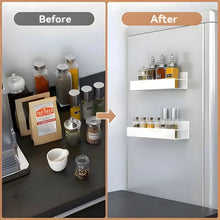 Magnetic Spice Storage Rack Organizer for Refrigerator and Oven Black