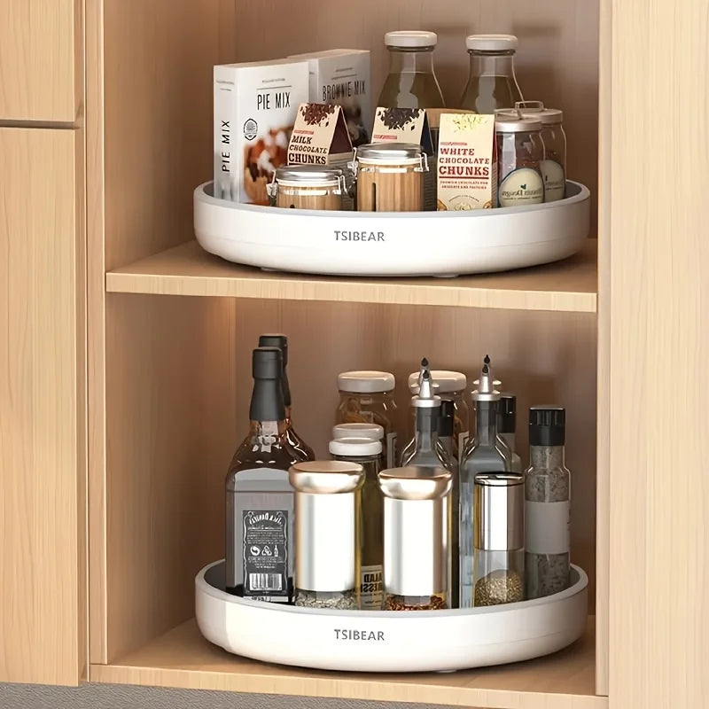 Rotating Spice Rack Organizer Kitchen Countertop Storage Tray 360