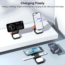 Wireless Charger for iPhone 3 in 1 Foldable Magnetic Charging Station