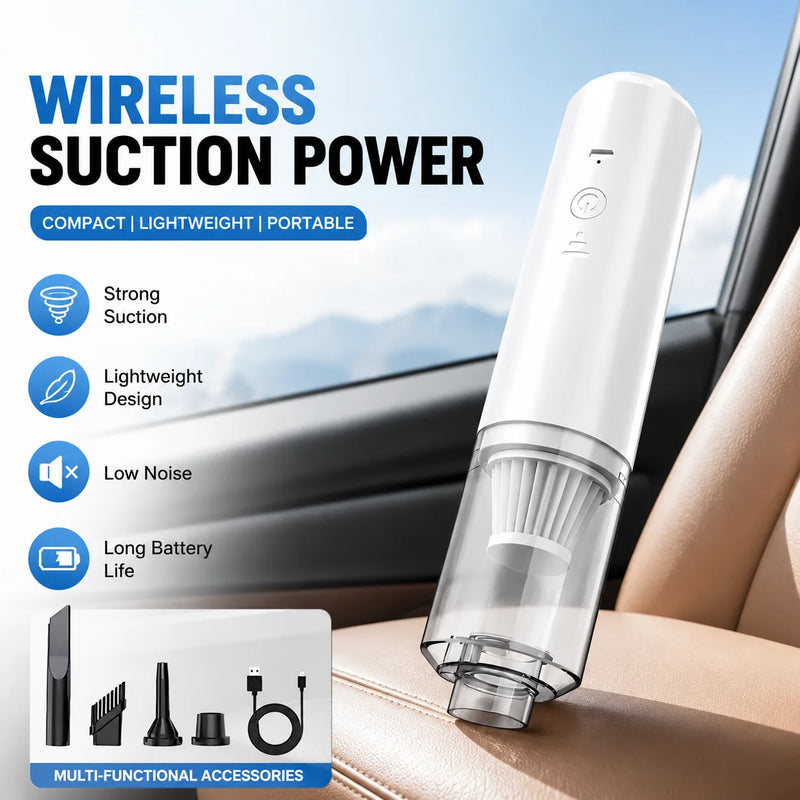 Wireless Handheld Vacuum Cleaner Portable Mini Car Strong Suction