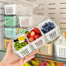1 Set of Food Storage Containers Square Transparent Compartments for