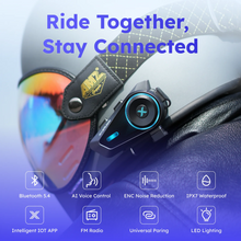 MAXRUNON D10 Motorcycle Bluetooth Intercom Helmet Headset 4 Riders Moto