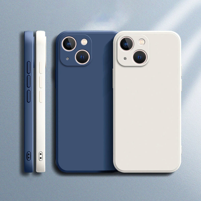 Square Liquid Silicone Phone Case for iPhone 14 Plus 11 12 13 Pro Max