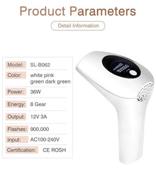 10 Beauty Care IPL Hair Removal Device 990000 Flashes Painless