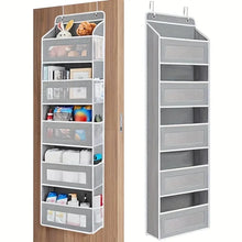 5-Shelf Hanging Storage Organizer - Behind Door, Anti-Tilt, 5 Large