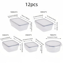 12/16/24pcs Reusable Food Storage Container with Lid, Sealed Plastic