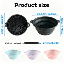 1PC Portable Foldable Silicone Ice Basin with Built-in Tray for