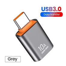 10A OTG Type C Female to USB A Male USB 3.0 to Type-C Converter Fast