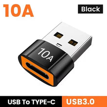 10A OTG Type C Female to USB A Male USB 3.0 to Type-C Converter Fast