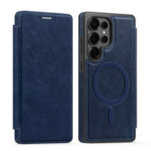 Luxury PU Leather Magnetic Flip Bracket Case For Samsung Galaxy S22 S23