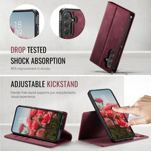 Magnetic Wireless Charging Leather Wallet Phone Case for Samsung Galaxy