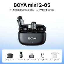 BOYA Mini 2 Wireless Lavalier Microphone AI Noise Reduction Mic for