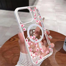 Pink Cherry Elegant Floral Background Design Magnetic Phone Case For