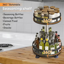 Rotatable Kitchen Storage Rack Spice Clean 360 Degrees Organizer