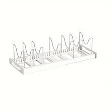 Expandable Kitchen Cabinet Pot Organizer Rack, Adjustable Divider