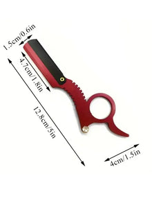 Stainless Steel Classic Shaving Razor for Thumb Double Edge Haircutting