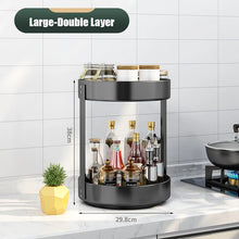 360° Rotating Spice Rack Organizer Seasoning Holder Kitchen Storage