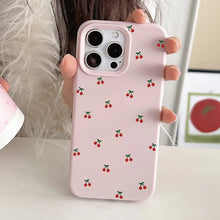 For iPhone 18 17 16 15 14 13 12 11 Pro Max Case Cute Cartoon Cherry