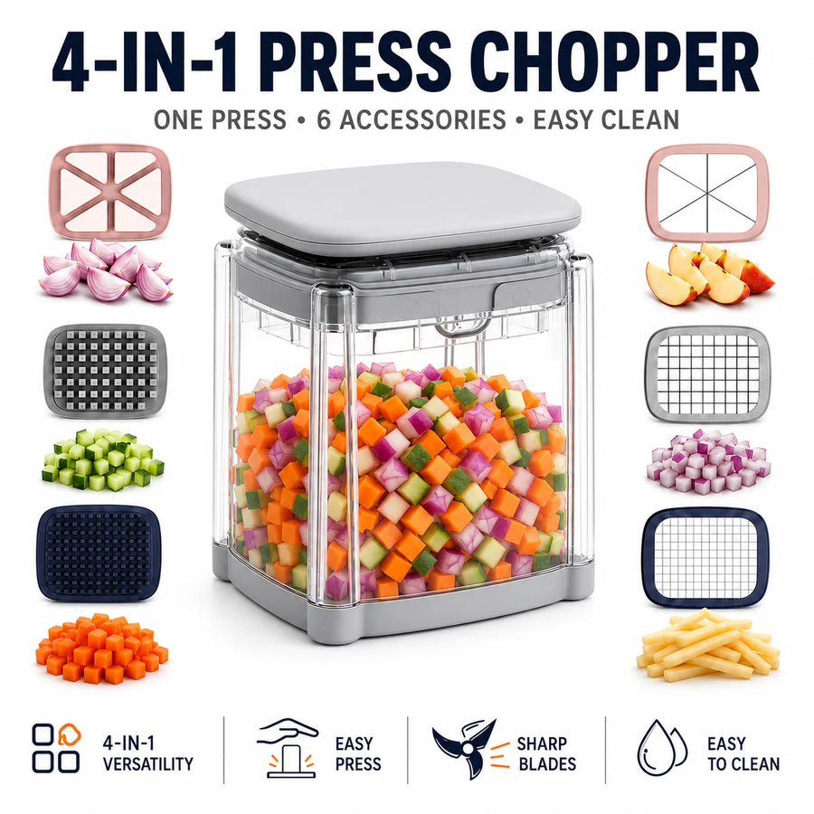 Vegetable Manual Onion Chopper Dicer Food Press Cutter Potato French