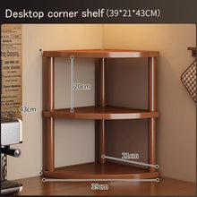 Wooden Storage Shelf for Kitchen Rattan Desktop Organizer Display Rack