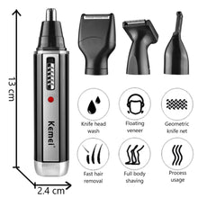 KM-6630 Kemei Trimmer for Men Electric Nose and Ear Rechargeable for