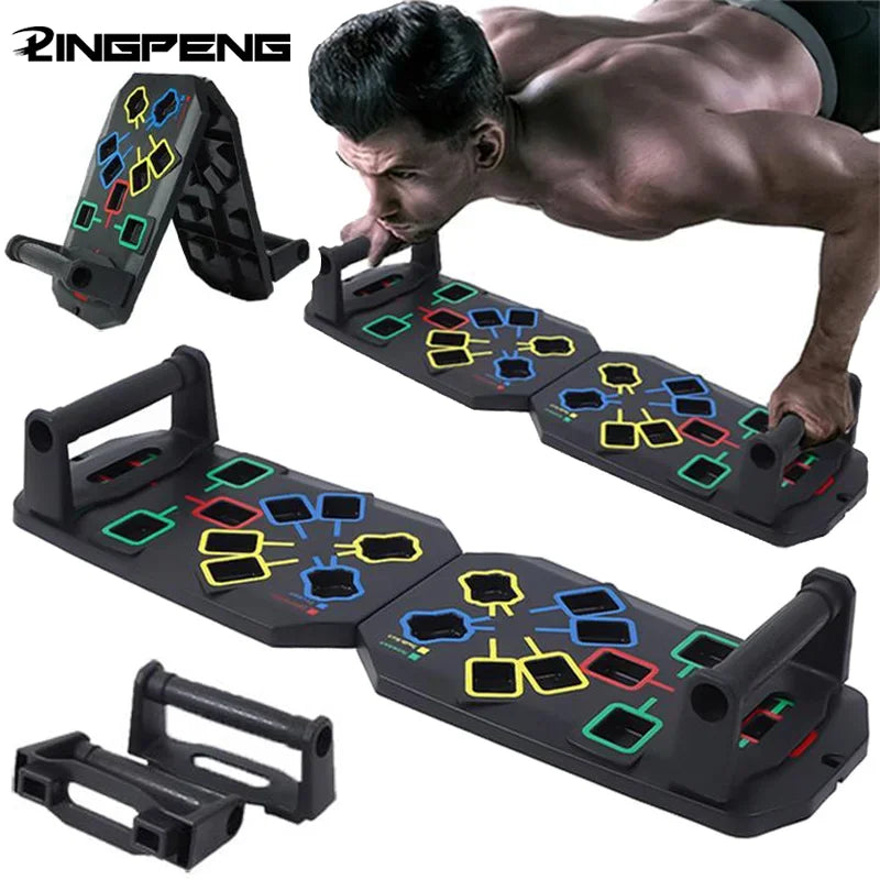 Portable Multifunctional Push-up Board Set With Handles Foldable