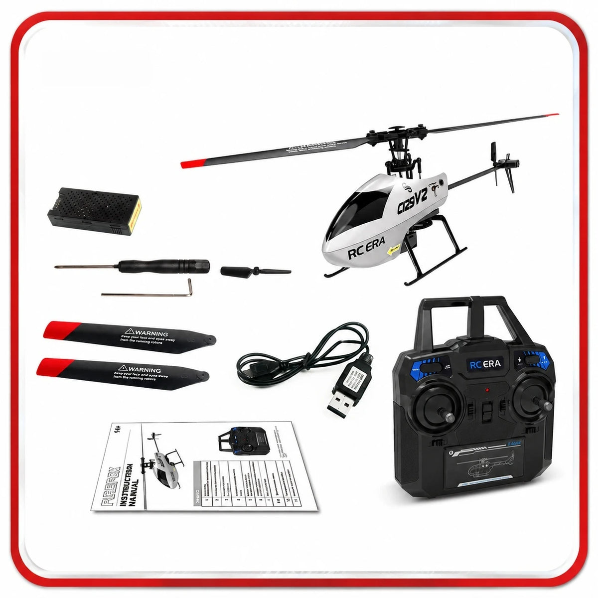 C129 V2 Rc Helicopter 4 Channel Remote Controller Charging Toy Drone