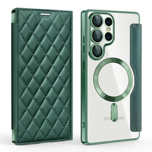Card Holder Magnetic Leather Case for Samsung Galaxy S25 Ultra S24 Plus