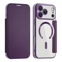 Luxury Transparent Flip Leather Wallet Magnetic Phone Case For iPhone