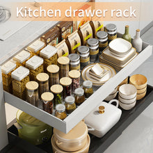 1/2PCS Pull-out Cabinet Storage Rack for Kitchen No-Drill Telescopic