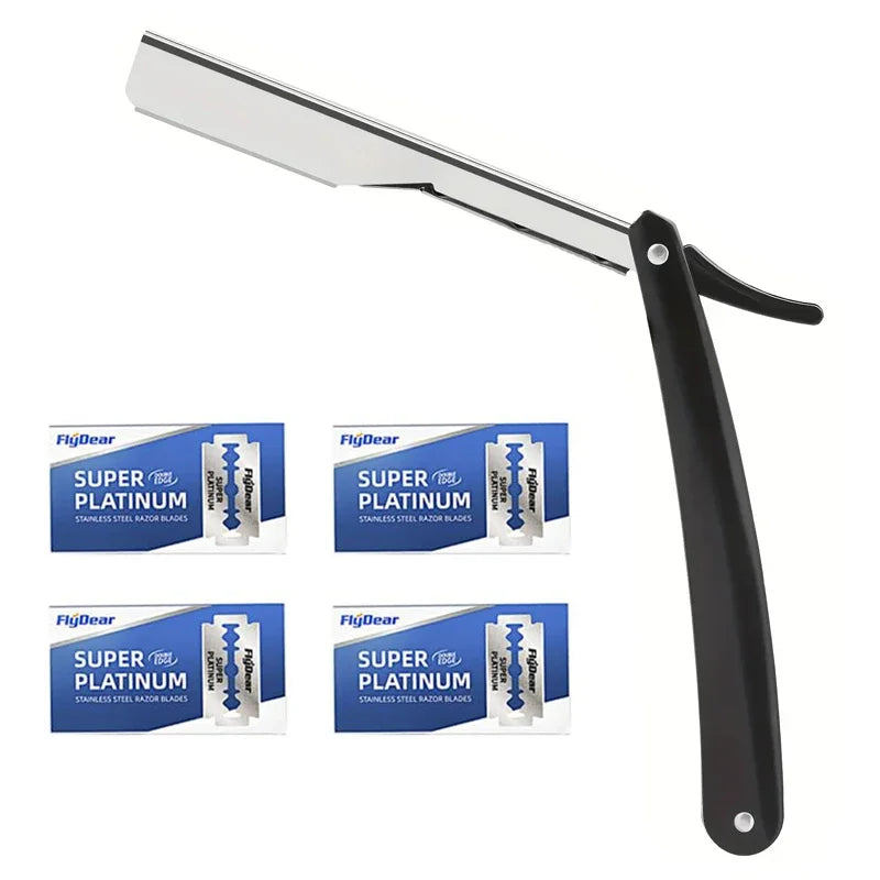 Manual Shaver for Men Barbershop Razor Stainless Steel Shank Is Easy To