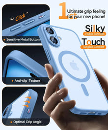 Magnetic Translucent Armor Shockproof Case For iPhone 17 16 15 14 13 12
