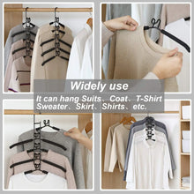 5pcs Multi-Tier Hanging Closet Hanger with Hooks Space-Saving Organizer