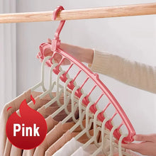 9 Hole Foldable Hanger Wardrobe Space Saving Storage For Clothes Drying