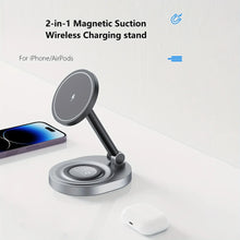 3 In 1 Magnetic Wireless Charger Stand Pad For Magsafe iPhone 16 15 14