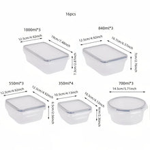 12/16/24pcs Reusable Food Storage Container with Lid, Sealed Plastic