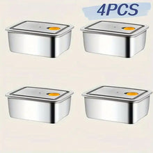 [ ] 4pc Stainless Steel Food Storage Containers Set Thickened Leakproof