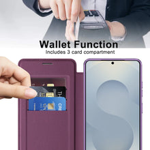 Transparent Flip Leather Magnetic Case for Samsung Galaxy S26 Ultra S25