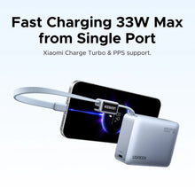UGREEN Mini 10000mAh Power Bank Type-C Cable PD 30W Charger Xiaomi 33W
