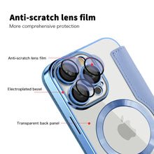 Luxury Transparent Flip Leather Wallet Magnetic Phone Case For iPhone