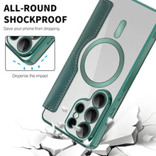 Transparent Flip Leather Magnetic Case for Samsung Galaxy S26 Ultra S25