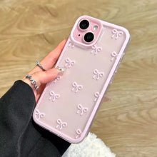 Candy Color Bowknot Design Clear Phone Case For iPhone 18 Pro 17 16 15