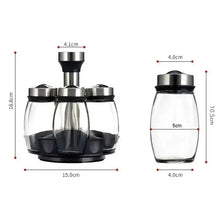 Rotating Spice Jar Set Rack, 360 Degree Bracket, Empty 6/12 Jars