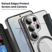 Transparent Flip Leather Magnetic Case for Samsung Galaxy S26 Ultra S25